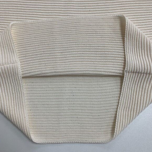 Tommy Bahama Blouse Womens S Ivory Ribbed Knit Sparkle Boat Neck Drop Shoulder - Picture 10 of 14